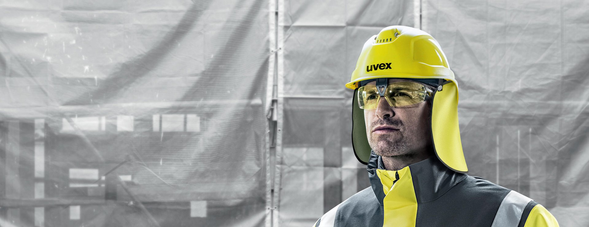 uvex safety helmets with integrated eyewear system for maximum protection