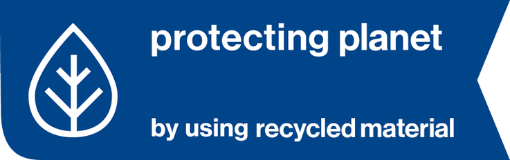 uvex pheos nxt protecting planet by using recycled material label