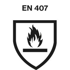 DIN EN 407 safety standards logo