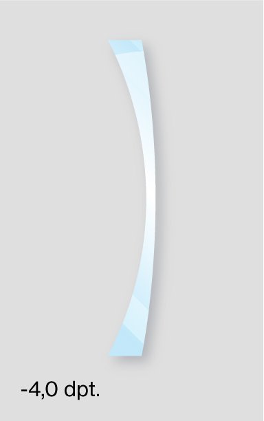 Schutzbrille mit Sehstärke Brechungsindex Scheibenmaterial Polycarbonat 1.59 bei -4,0 Dioptrien