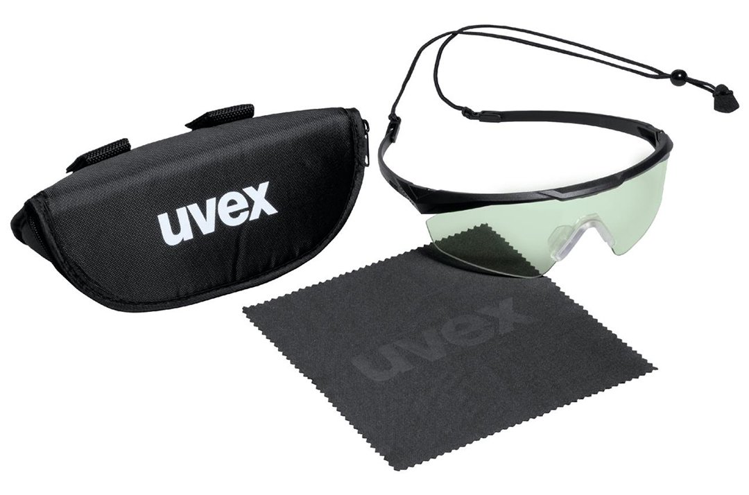 uvex apache spec variomatic self-tinting safety glasses for special forces