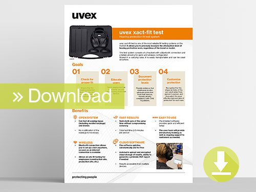 Download the uvex xact-fit test flyer (PDF)
