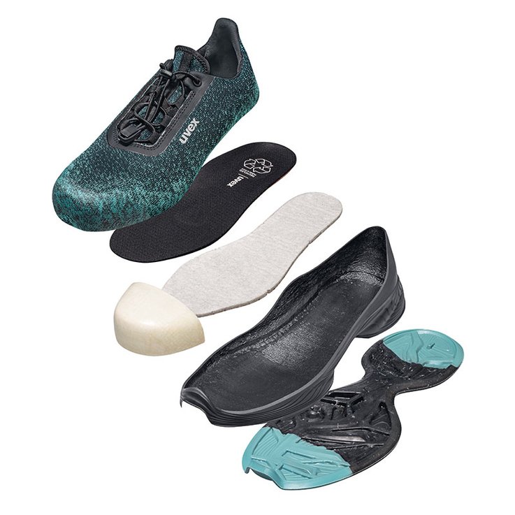 Composite toe caps and midsoles