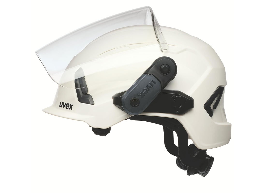 [Translate to Deutsch:] uvex pronamic Vollvisier mit Parkposition oben am Helm