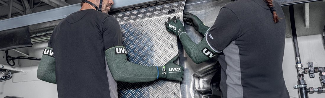 uvex Bamboo TwinFlex F Sleeve forearem cut protection with Bamboo fibres