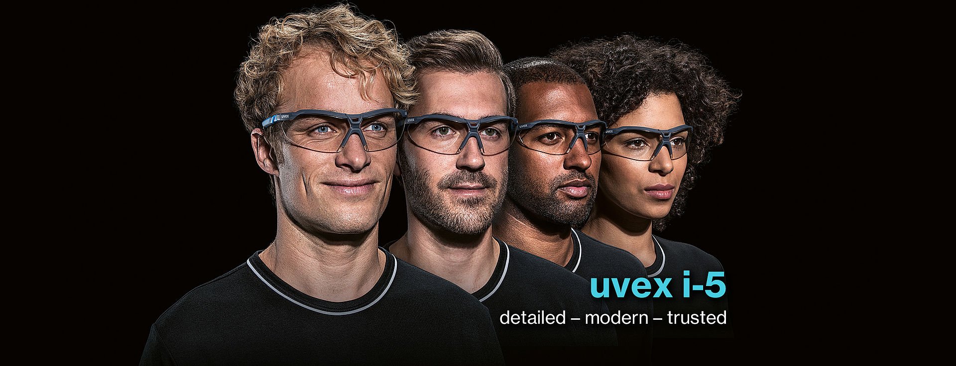 ludzie w okularach ochronnych uvex i-5