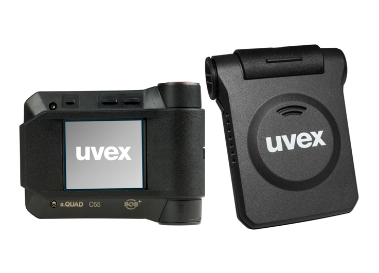uvex C5 Pager as mobile emergency signal device for lone workers with automatic or voluntary alarm
