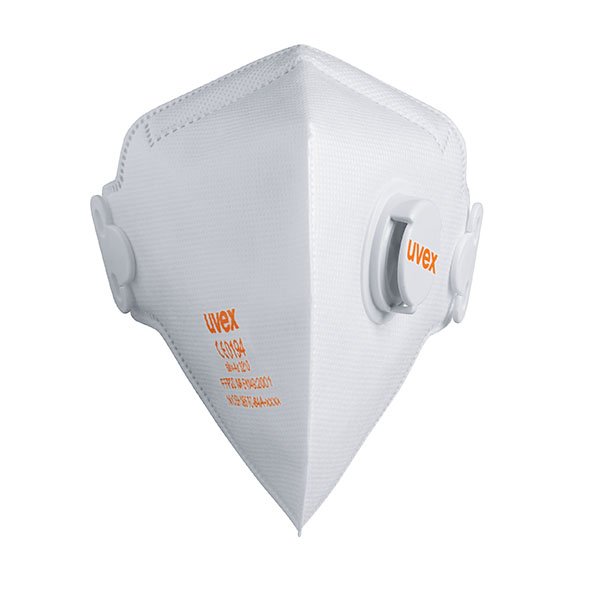 FFP2 respirator with valve for fire brigade use