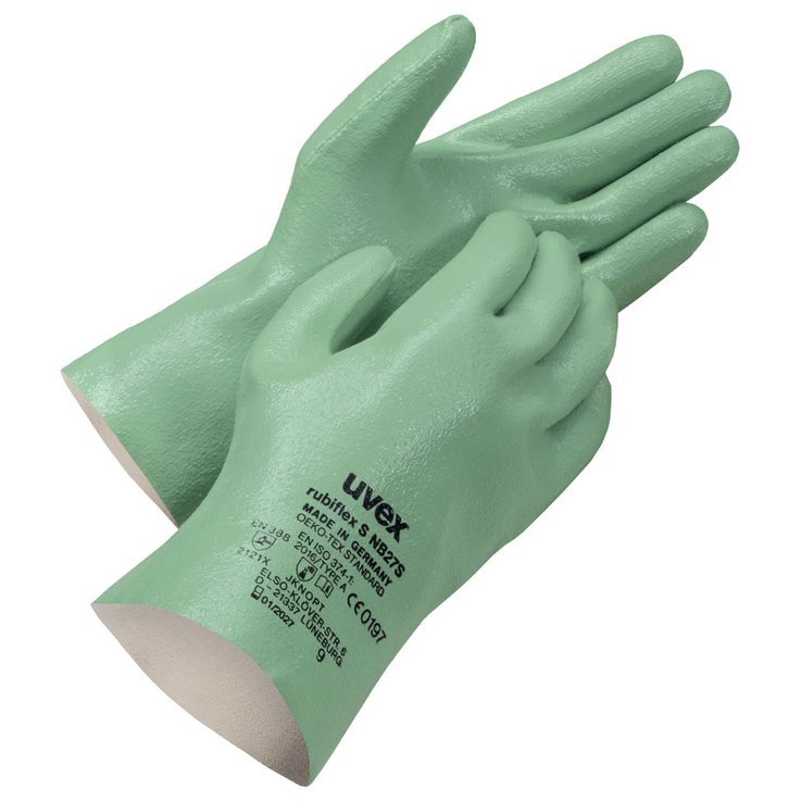 green chemical protection glove with good heat insulation and high abrasion resistance