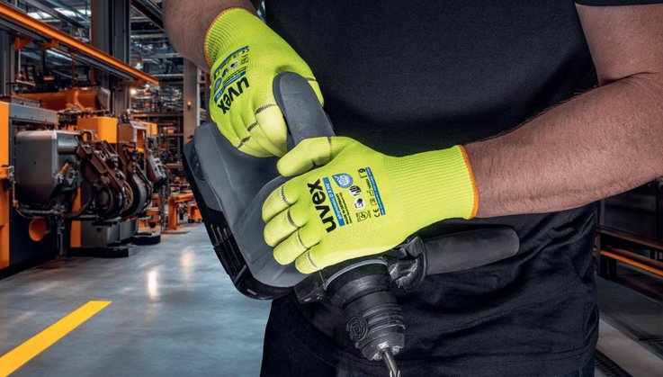 [Translate to French:] uvex patented finger tear-off technology in action