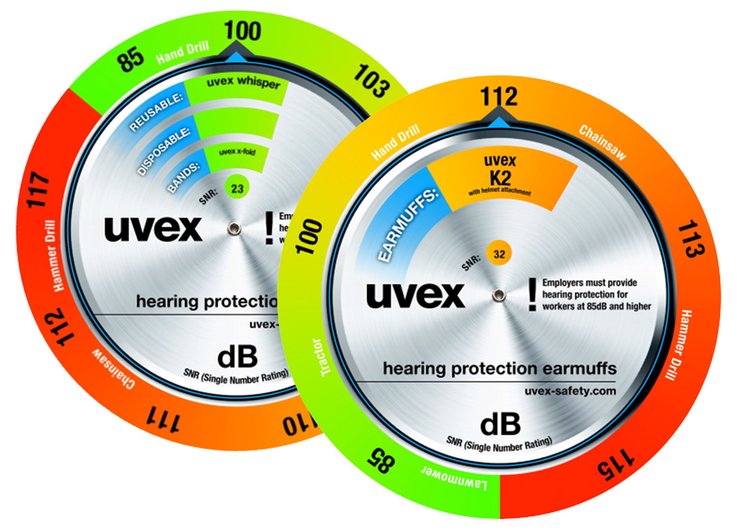 uvex hearing protection advisor interactive hearing protection wheel