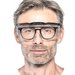 Man with oval prescription spectacles and uvex OTG plus overspecs