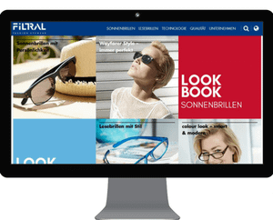 Grafik, Startseite, Relaunch Filtral Website