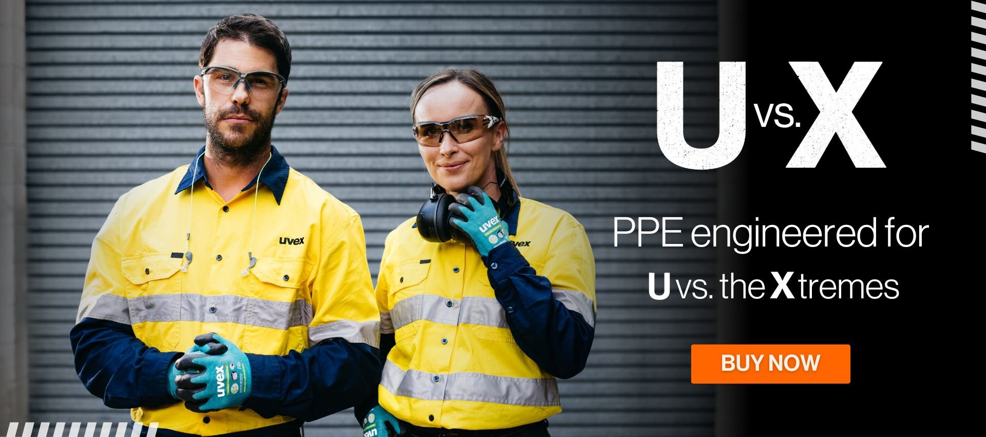 U vs X website banner