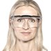 Woman without prescription spectacles and uvex OTG plus overspecs