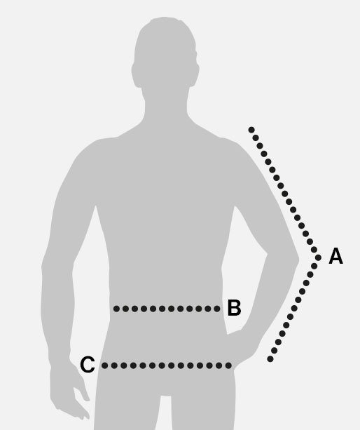 Größentabelle Oberteile Jacken Hemden Pullover Herren