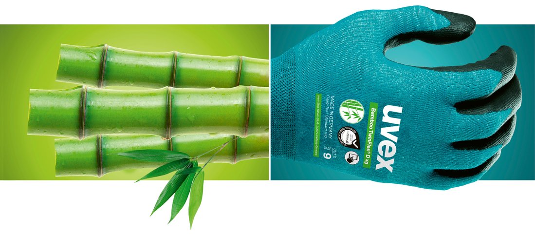 uvex Bamboo Twinflex cut protection gloves with Bamboo fibres