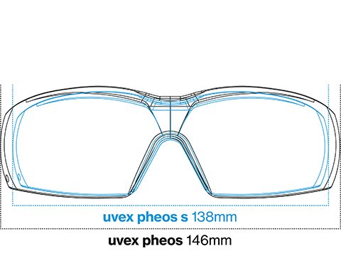 uvex pheos s is 8mm narrower than standard