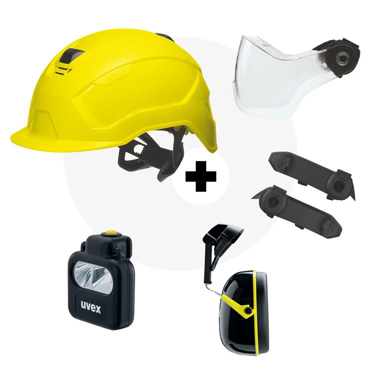 uvex pronamic safety helmets compatible with many accessories