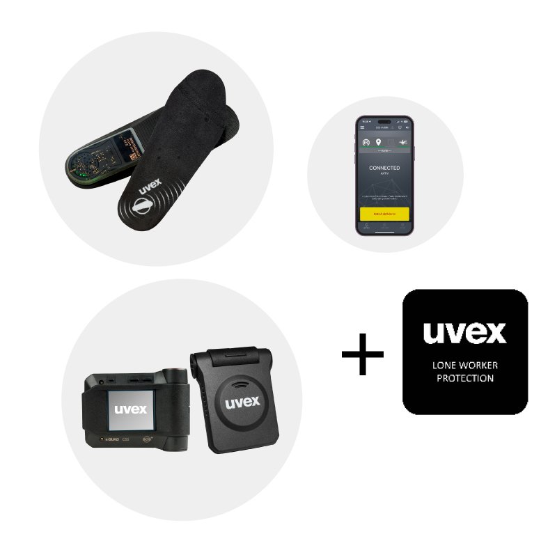 [Translate to Deutsch:] uvex lone worker protection Arbeitsschutz-Geräte für Alleinarbeiter
