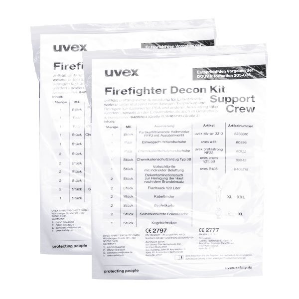 Dekontaminier-Ausrüstungsset für Feuerwehr Unterstützungskräfte in der Einsatzhygiene