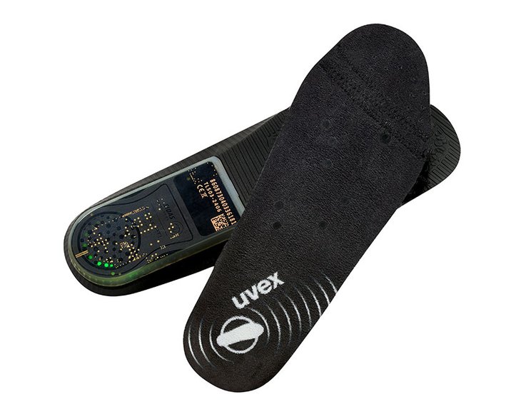 [Translate to Deutsch:] uvex Smartsole Einlegesohle als Personen-Notsignal-Gerät für Alleinarbeiter mit automatischem und manuell auslösbarem Alarm