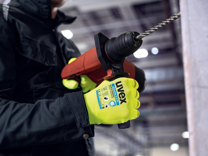 uvex gloves - protection against rotating parts