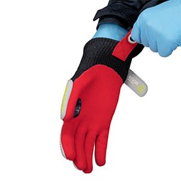 Nylon pull tab for easy donning/ doffing