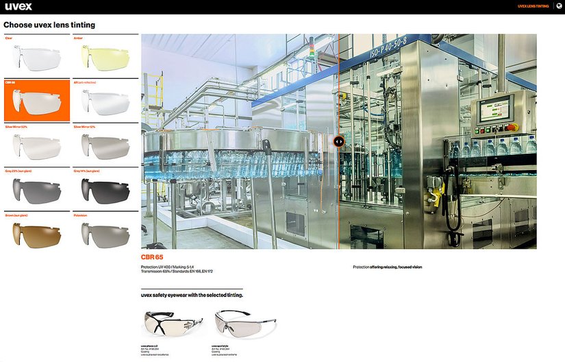 uvex lens tinting app