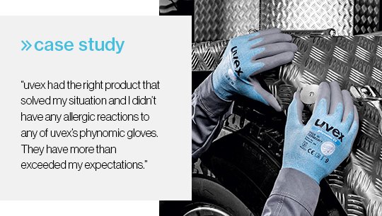 uvex phynomic gloves eliminate skin irritation