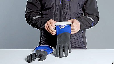 How to put on & take off chemical protective gloves properly