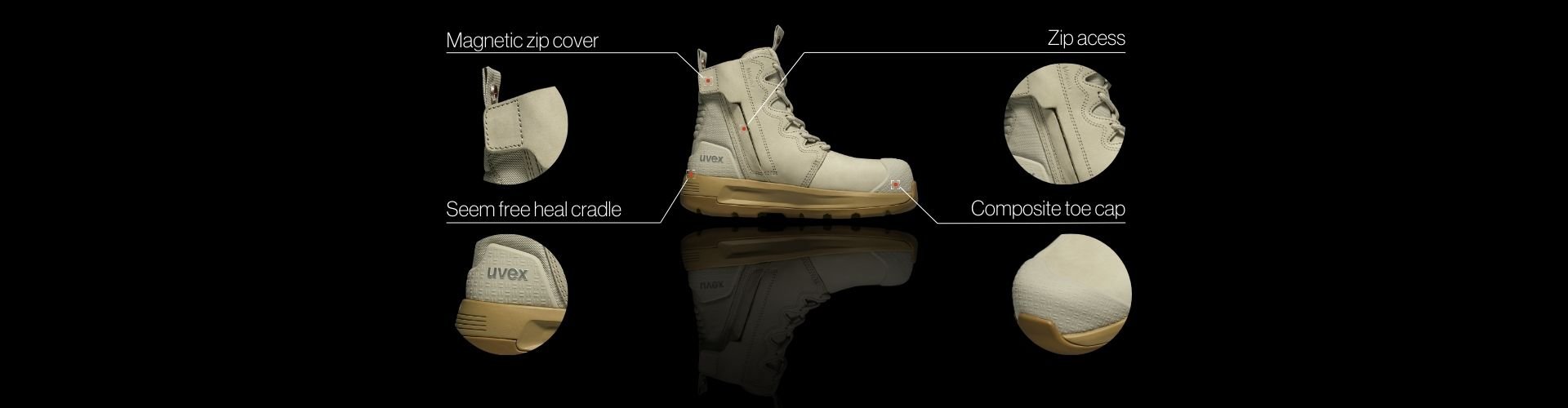 Ladies work boots features slide 1