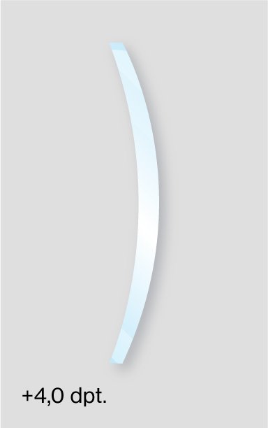 Schutzbrille mit Sehstärke Brechungsindex Scheibenmaterial High Index 1.67 bei +4,0 Dioptrien