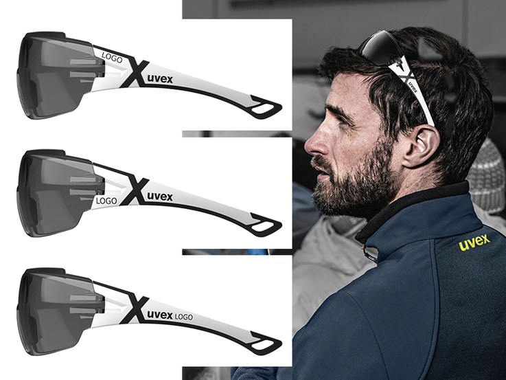 Pad printing on the side arms 