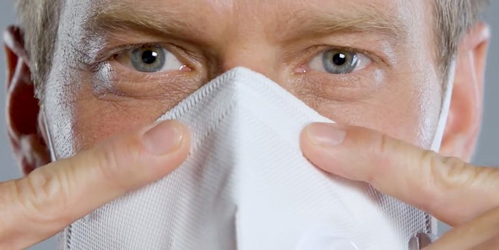 [Translate to French:] uvex respiratory masks with nose clip for a better fit