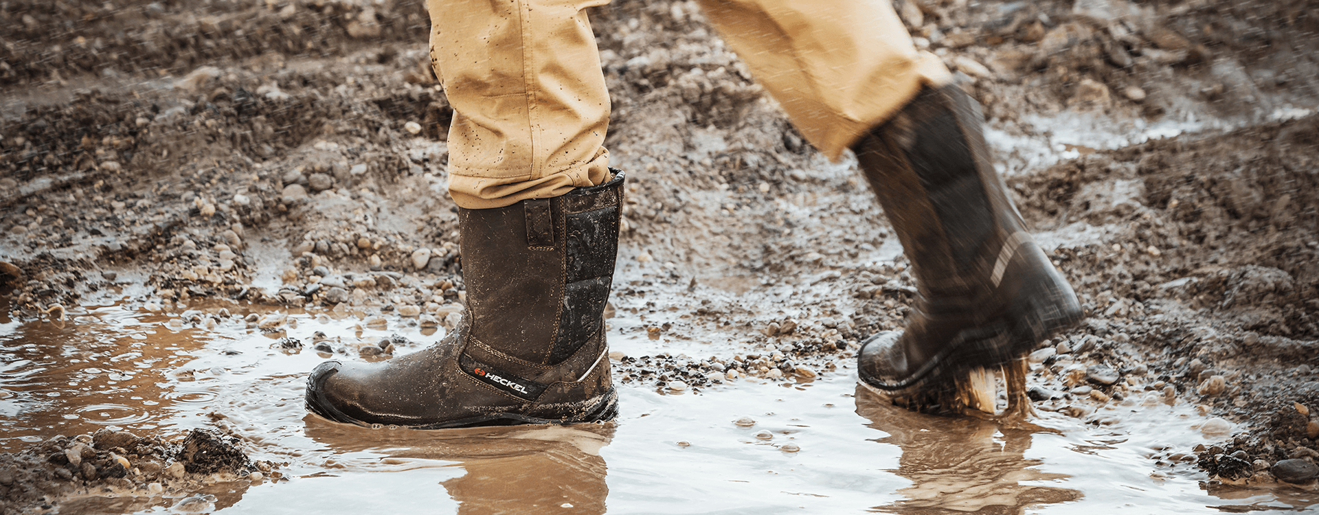 Bottes de sécurité Heckel sur un chantier