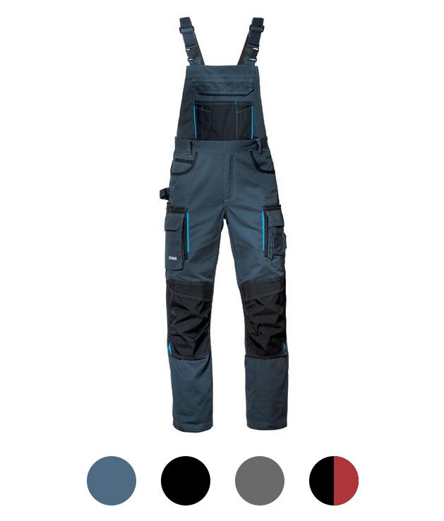 Men's work dungarees in blue