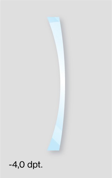 Schutzbrille mit Sehstärke Brechungsindex Scheibenmaterial High Index 1.6 bei -4,0 Dioptrien