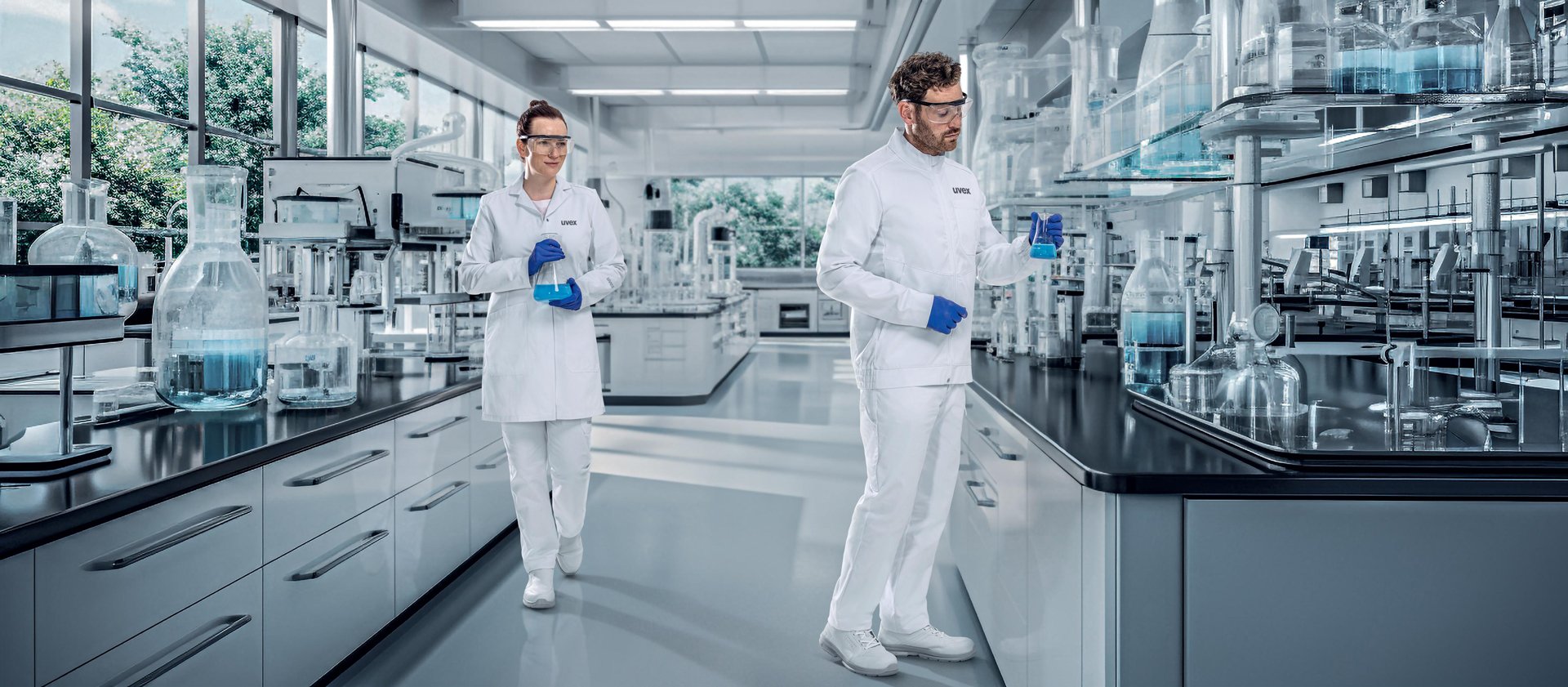 uvex suXXeed essentials laboratory whitewear for men and women