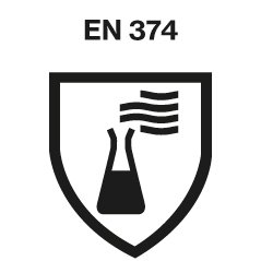 DIN EN 374 safety standard logo