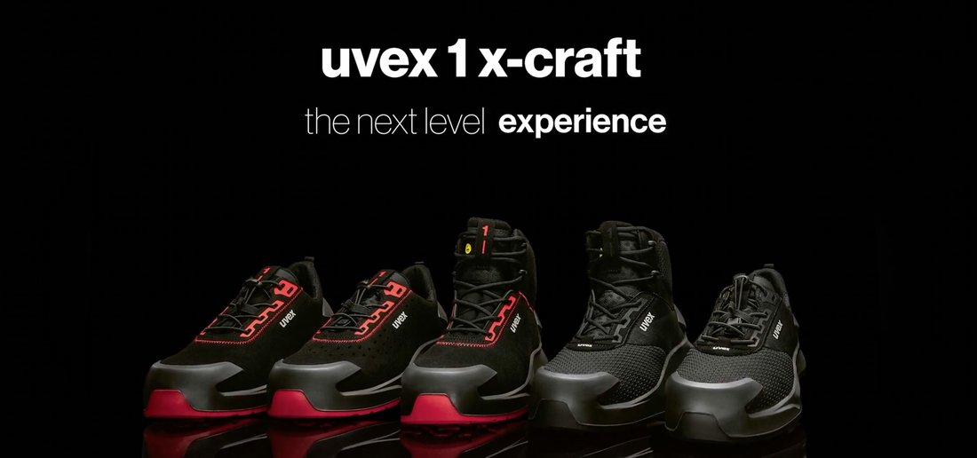 uvex 1 x-craft safety shoes for construction and logistics product video