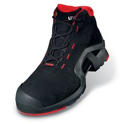 black and red uvex 1 safety boot