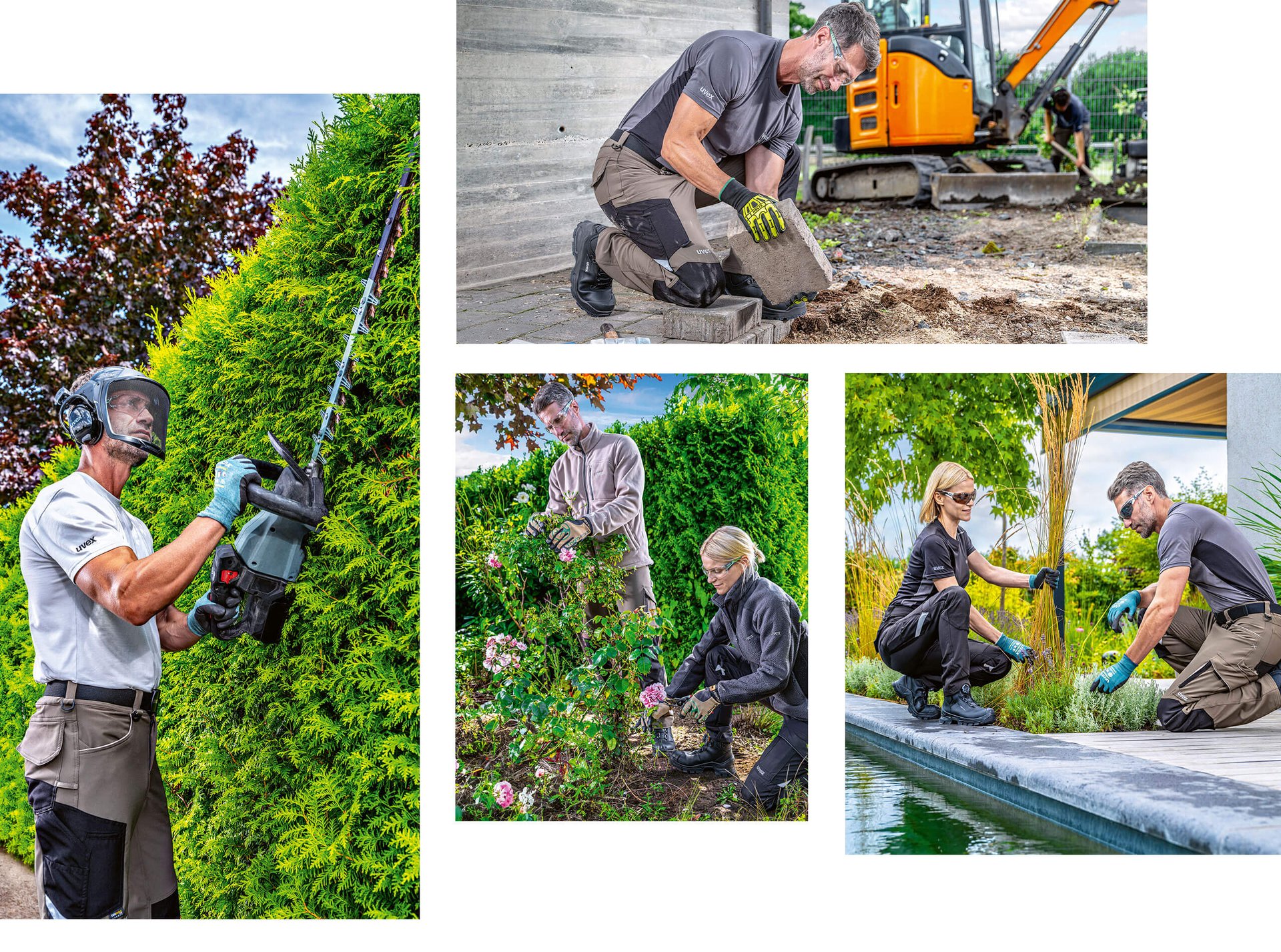 uvex PPE for men and women working in gardening and landscaping