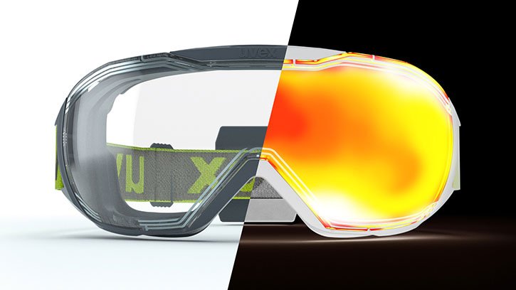 warming uvex safety goggles with ice free coating