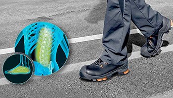 Anti-fatigue safety footwear from uvex