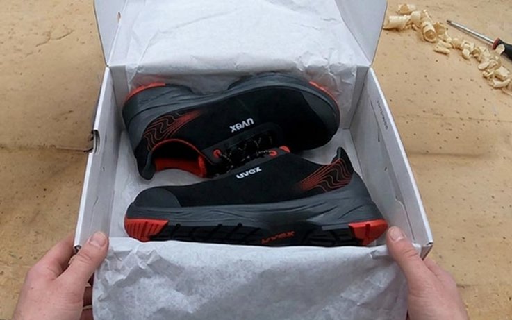 Shoes stored in a shoebox