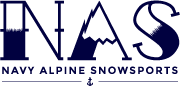 navy alpine snowsports logo