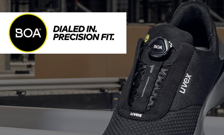 uvex 1 x-craft BOA safety shoes with closure for a precise fit