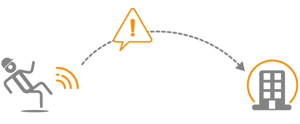 Schéma expliquant l'alerte liée à la perte de verticalité