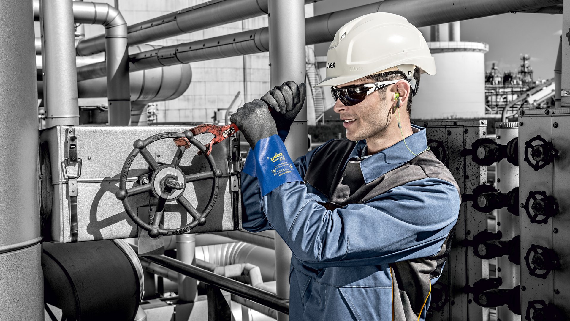 Uvex 6004910 Guanti Lavoro Tutto Tondo | Taglia 10 | Colore Grigio/Nero | Protezione Antinfortunistica